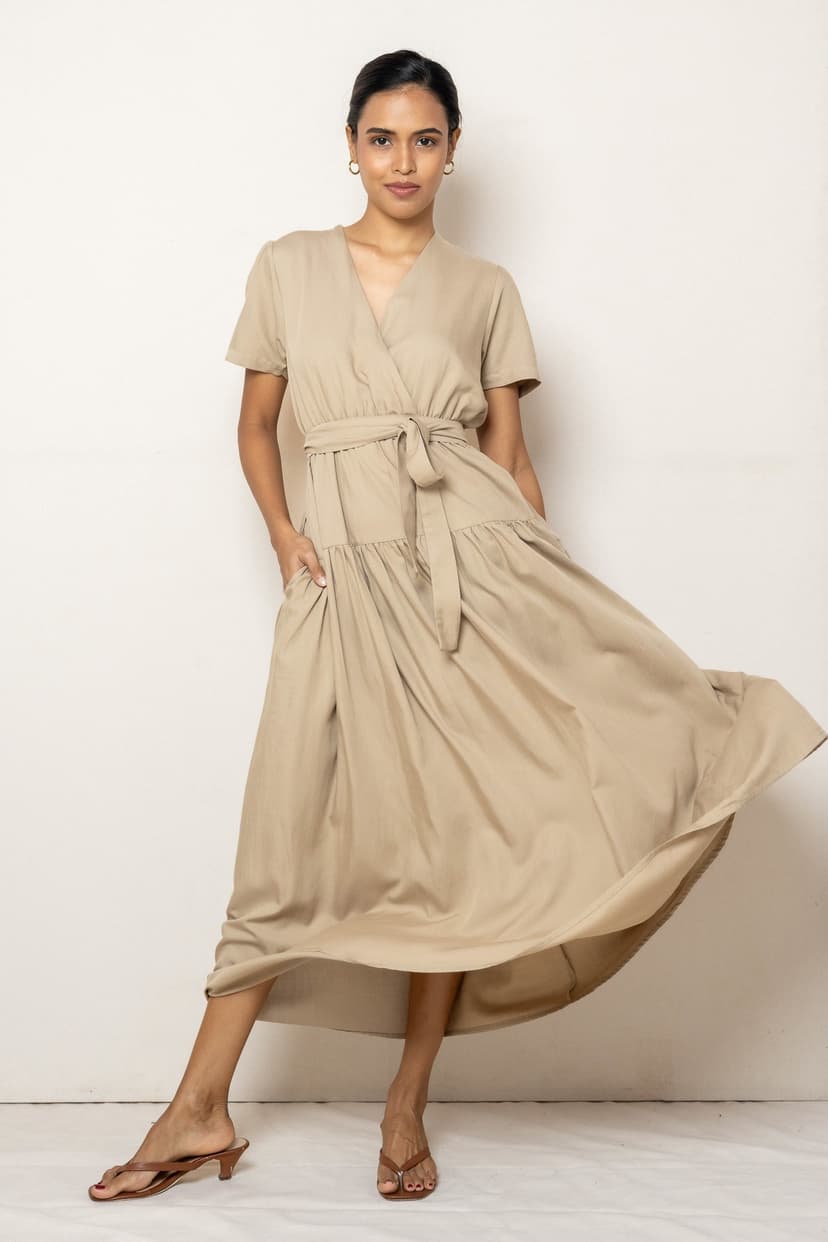 BELLINA DRESS TAUPE T - Alternative