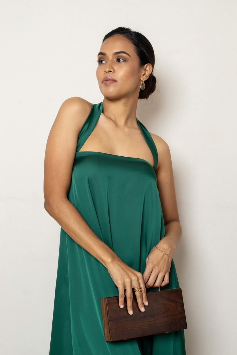 LEONA B DRESS EVERGREEN