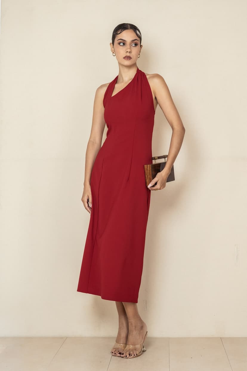 ELARA DRESS MERLOT - Alternative