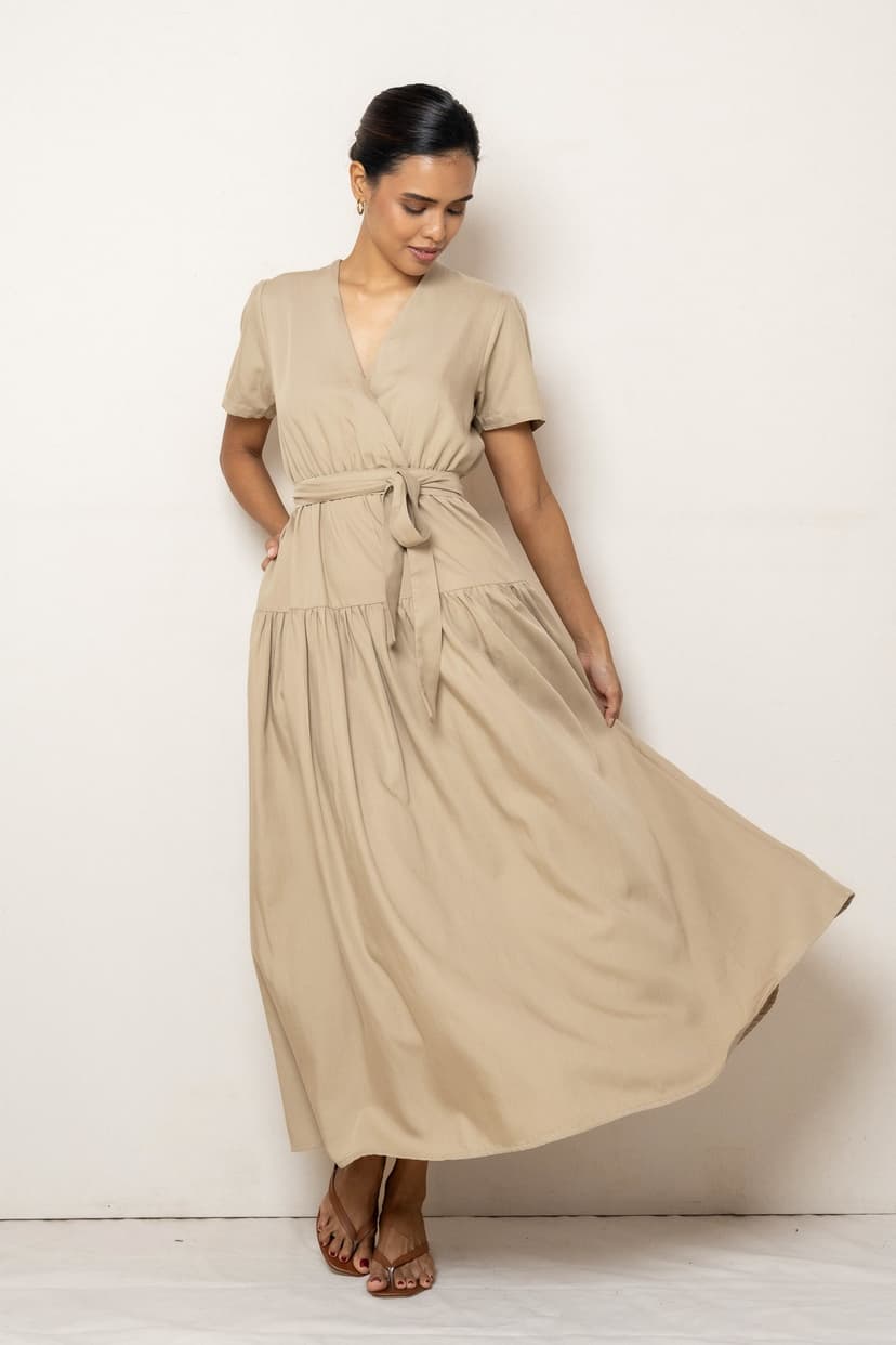 BELLINA DRESS TAUPE T